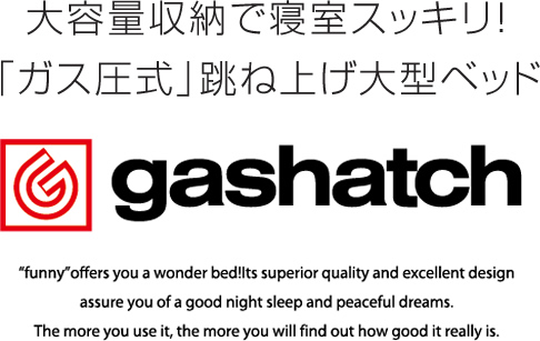 大容量収納で寝室すっきり！「ガス圧式」跳ね上げ大型ベッド