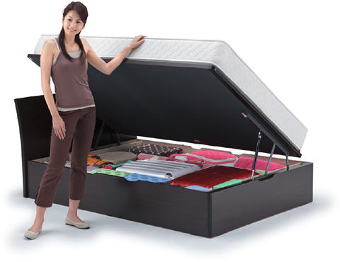 収納後、開閉横